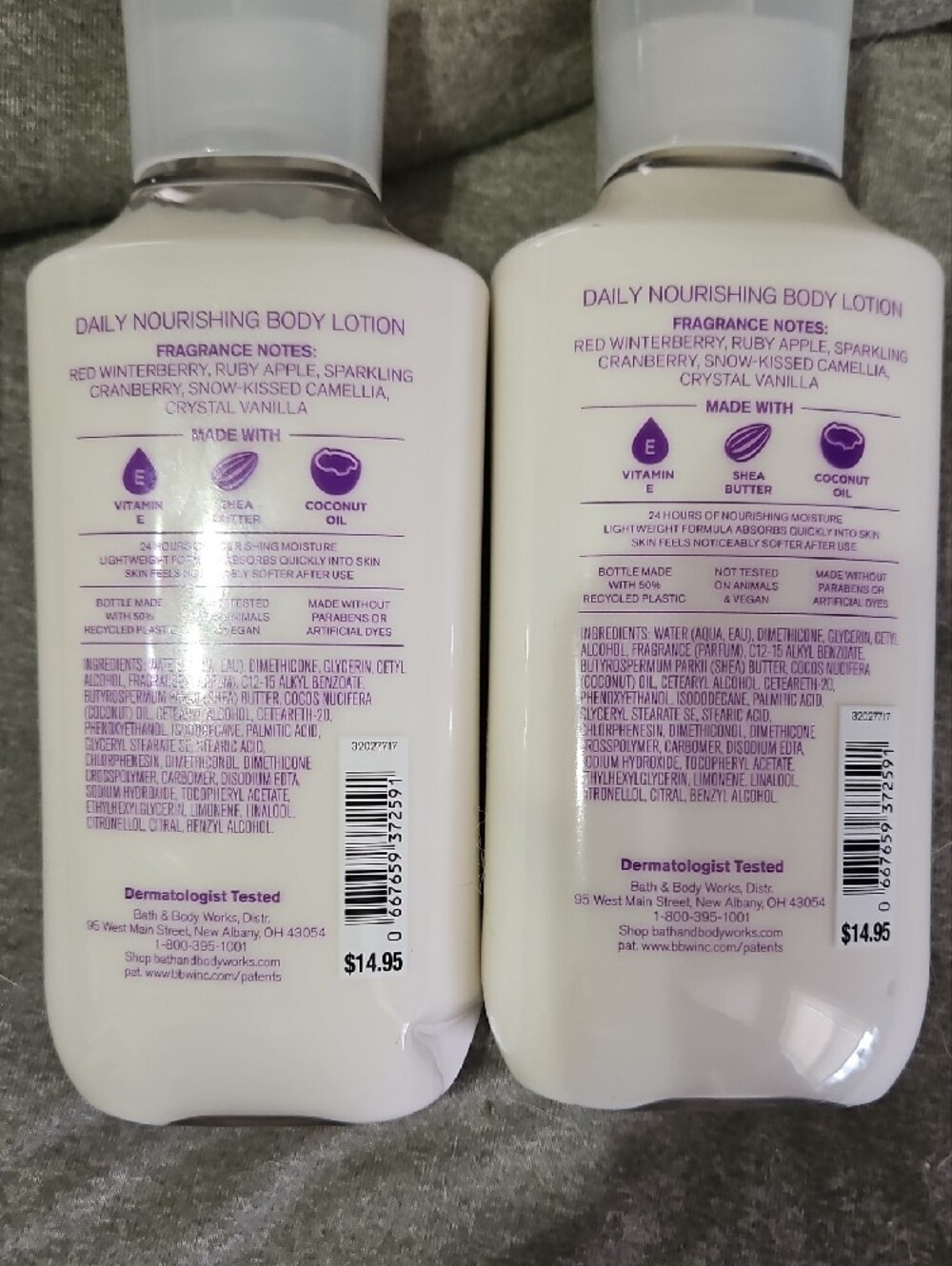 Bath & Body Works Winterberry Wonder Berry Festive Lotion - Purple & White - Picture 2 of 2